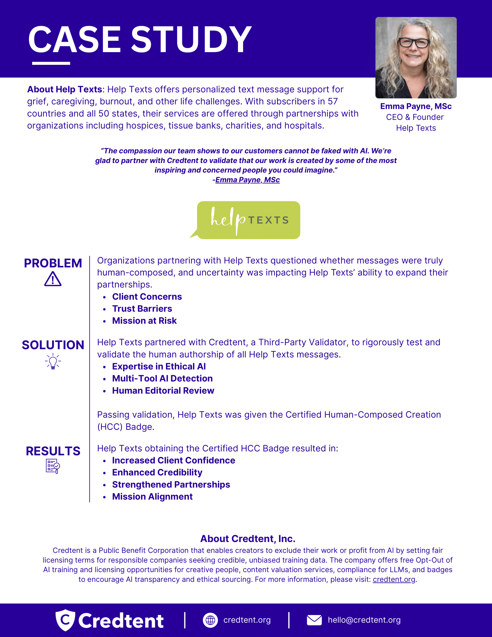 Empathy, Verified: Help Texts Earns the HCC Badge